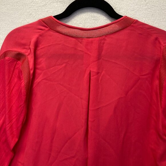 Elie Tahari 100% Silk Blouse Large L Pink Career Office Lightweight Spring Flowy - Picture 15 of 15